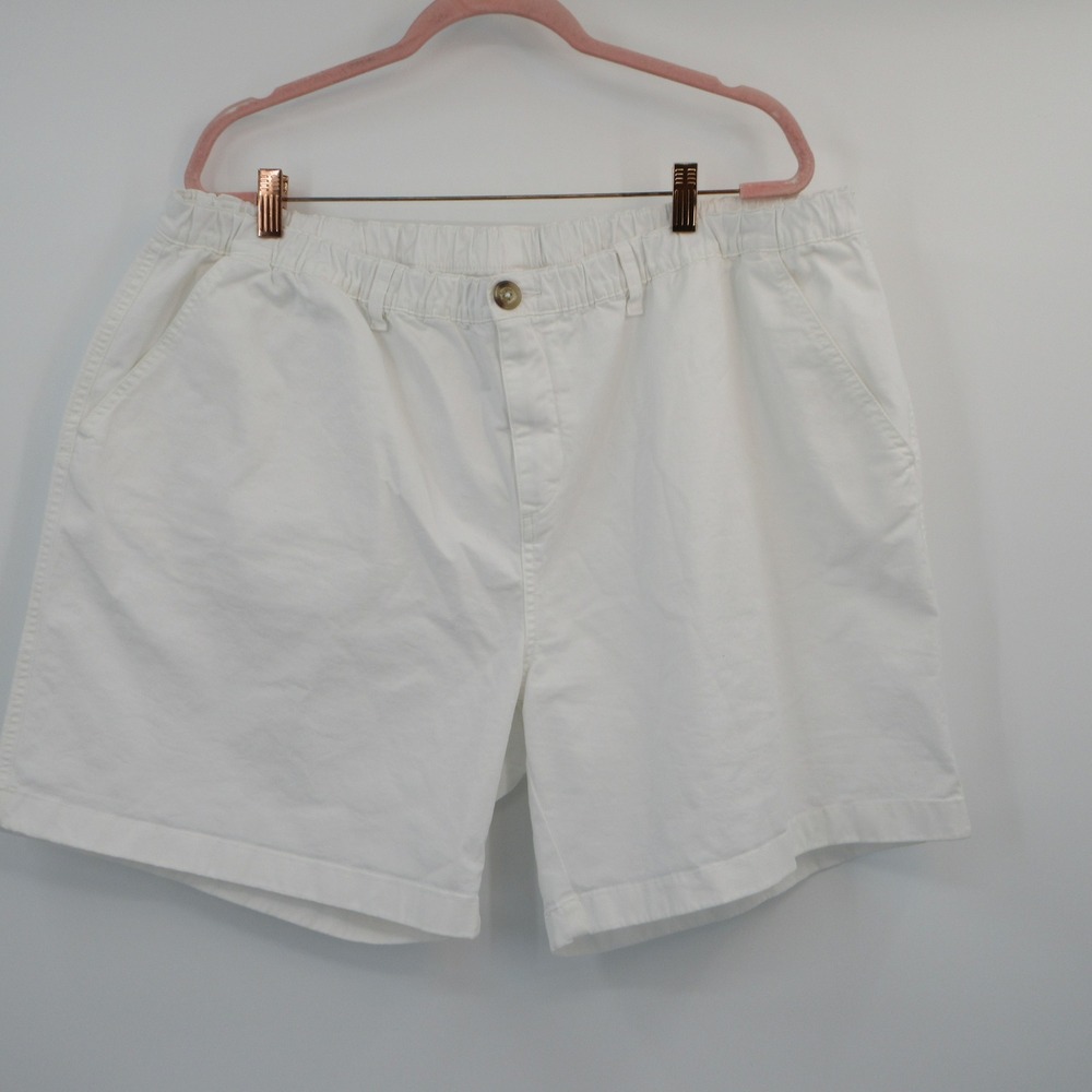 Chubbies Mens Originals 7 Inch Inseam Shorts White Elastic Waist Cotton XXXL